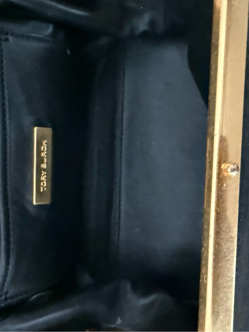 Tory Burch Black Leather Crossbody Bag with Gold Chain - Picture 7 of 7